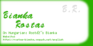 bianka rostas business card